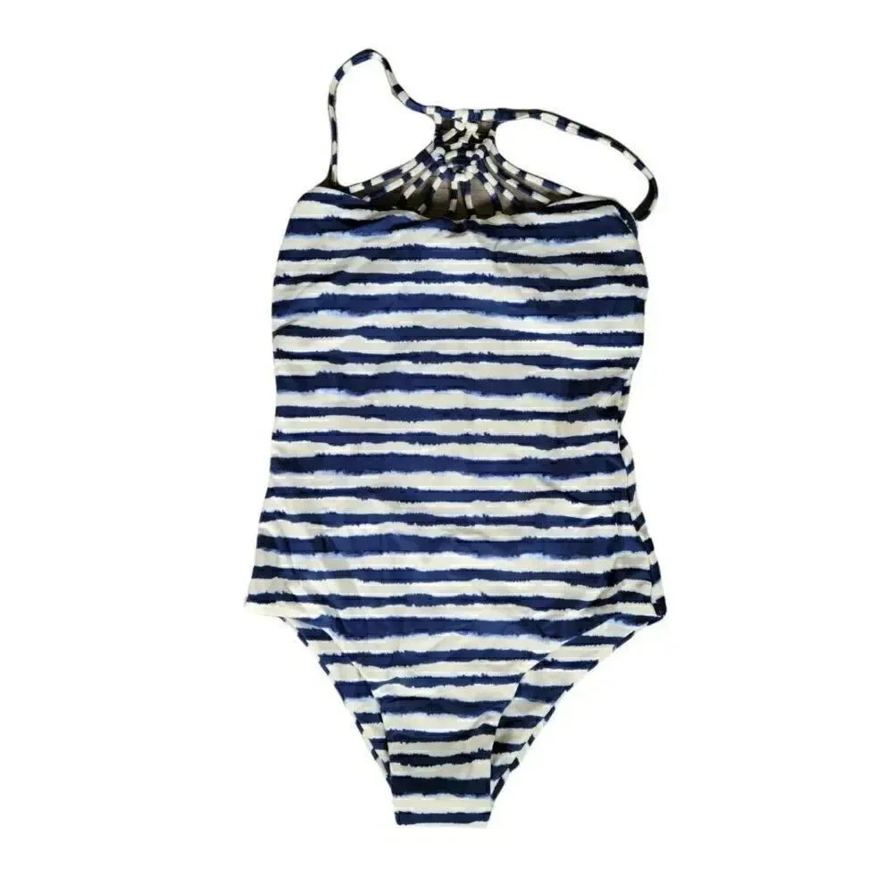 Tori Praver Indigo One Piece Swimsuit Sz M